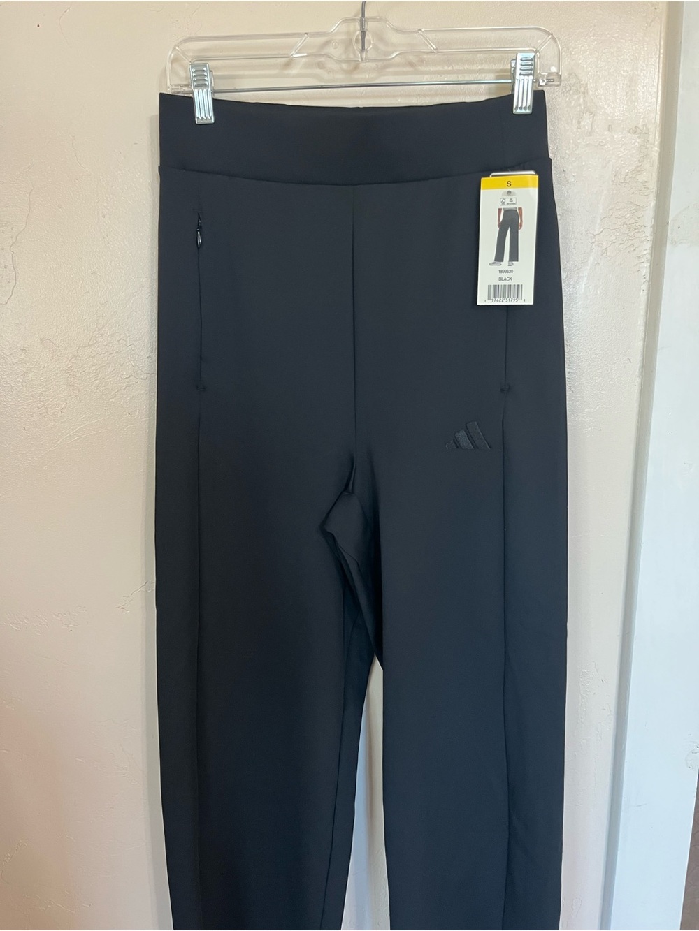 adidas Black Men's Athletic Joggers with Zipper Pockets